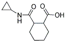 2-(N-CYCLOPROPYLCARBAMOYL)CYCLOHEXANECARBOXYLIC ACID 结构式