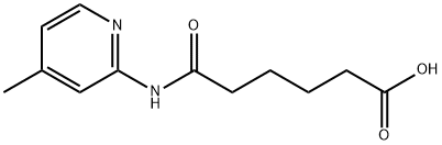 6-[(4-METHYLPYRIDIN-2-YL)AMINO]-6-OXOHEXANOIC ACID 结构式