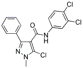 5-CHLORO-N-(3,4-DICHLOROPHENYL)-1-METHYL-3-PHENYL-1H-PYRAZOLE-4-CARBOXAMIDE 结构式