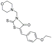 (5E)-5-(4-ETHOXYBENZYLIDENE)-3-(MORPHOLIN-4-YLMETHYL)-2-THIOXO-1,3-THIAZOLIDIN-4-ONE 结构式