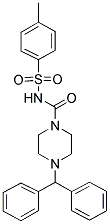 (4-(DIPHENYLMETHYL)PIPERAZINYL)-N-((4-METHYLPHENYL)SULFONYL)FORMAMIDE 结构式