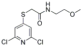 2-[(2,6-DICHLOROPYRIDIN-4-YL)THIO]-N-(2-METHOXYETHYL)ACETAMIDE 结构式