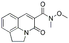 N-METHOXY-N-METHYL-1,2-DIHYDRO-4-OXO-PYRROLO[3,2,1-IJ]QUINOLINE-5-CARBOXAMIDE 结构式