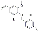 3-BROMO-4-[(2,4-DICHLOROBENZYL)OXY]-5-METHOXYBENZALDEHYDE 结构式
