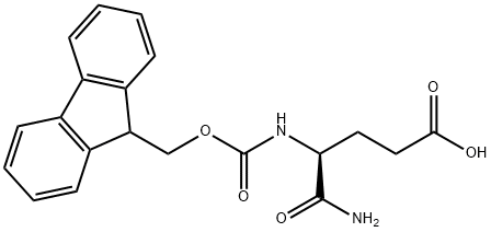 (4S)-5-氨基-4-[[芴甲氧羰基]氨基]-5-氧代戊酸 结构式