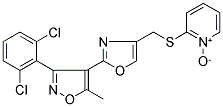 2-[((2-[3-(2,6-DICHLOROPHENYL)-5-METHYLISOXAZOL-4-YL]-1,3-OXAZOL-4-YL)METHYL)THIO]PYRIDINIUM-1-OLATE 结构式