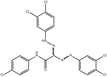 N-(4-CHLOROPHENYL)-2-[2-(3,4-DICHLOROPHENYL)DIAZENYL]-2-[2-(3,4-DICHLOROPHENYL)HYDRAZONO]ACETAMIDE 结构式