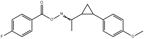 1-(2-([(4-FLUOROBENZOYL)OXY]ETHANIMIDOYL)CYCLOPROPYL)-4-METHOXYBENZENE 结构式