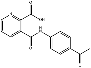 3-((4-乙酰苯基)氨基甲酰基)吡啶甲酸 结构式