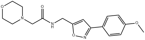 N-([3-(4-Methoxyphenyl)-5-isoxazolyl]methyl)-2-morpholinoacetamide 结构式
