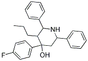 4-(4-FLUOROPHENYL)-2,6-DIPHENYL-3-PROPYLPIPERIDIN-4-OL 结构式