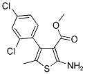 2-氨基-4-(2,4-二氯苯基)-5-甲基-噻吩-3-羧酸甲酯 结构式