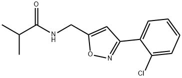 N-([3-(2-CHLOROPHENYL)-5-ISOXAZOLYL]METHYL)-2-METHYLPROPANAMIDE 结构式