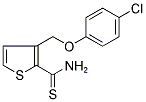 3-[(4-CHLOROPHENOXY)METHYL]THIOPHENE-2-CARBOTHIOAMIDE 结构式