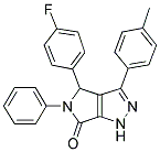 4-(4-FLUOROPHENYL)-3-(4-METHYLPHENYL)-5-PHENYL-4,5-DIHYDROPYRROLO[3,4-C]PYRAZOL-6(1H)-ONE 结构式