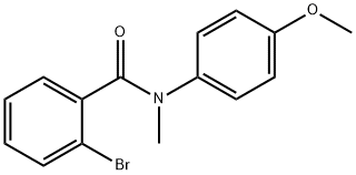 2-溴-N-(4-甲氧基苯基)-N-甲基苯甲酰胺 结构式