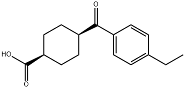 CIS-4-(4-ETHYLBENZOYL)CYCLOHEXANE-1-CARBOXYLIC ACID 结构式