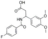 3-(3,4-DIMETHOXYPHENYL)-3-[(4-FLUORO-BENZOYL)AMINO]PROPANOIC ACID 结构式