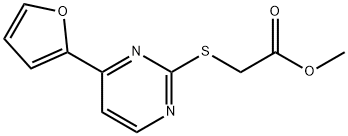 METHYL 2-([4-(2-FURYL)-2-PYRIMIDINYL]SULFANYL)ACETATE 结构式