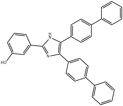 3-[4,5-双(4-苯基苯基)-1H-咪唑-2-基]苯酚 结构式