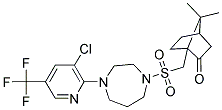 1-(((4-(3-CHLORO-5-(TRIFLUOROMETHYL)(2-PYRIDYL))(1,4-DIAZAPERHYDROEPINYL))SULFONYL)METHYL)-7,7-DIMETHYLBICYCLO[2.2.1]HEPTAN-2-ONE 结构式