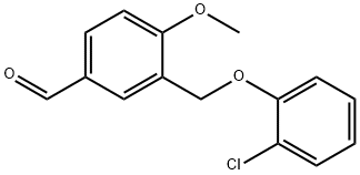 3-[(2-氯苯氧基)甲基]-4-甲氧基-苯甲醛 结构式