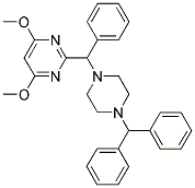 4,6-DIMETHOXY-2-[A-(4-DIPHENYLMETHYLPIPERAZIN-1-YL)BENZYL]PYRIMIDINE 结构式