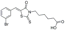 6-[5-(3-BROMO-BENZYLIDENE)-4-OXO-2-THIOXO-THIAZOLIDIN-3-YL]-HEXANOIC ACID 结构式