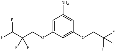 3-(2,2,3,3-四氟丙氧基)-5-(2,2,2-三氟乙氧基)苯胺 结构式
