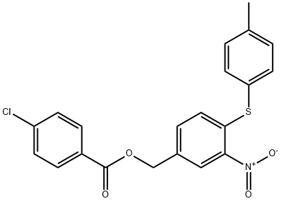 4-[(4-METHYLPHENYL)SULFANYL]-3-NITROBENZYL 4-CHLOROBENZENECARBOXYLATE 结构式