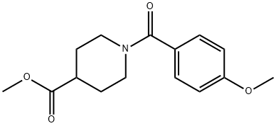 METHYL 1-(4-METHOXYBENZOYL)-4-PIPERIDINECARBOXYLATE 结构式