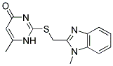 6-METHYL-2-([(1-METHYL-1H-BENZIMIDAZOL-2-YL)METHYL]THIO)PYRIMIDIN-4(1H)-ONE 结构式