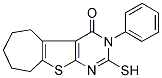 2-MERCAPTO-3-PHENYL-3,5,6,7,8,9-HEXAHYDRO-10-THIA-1,3-DIAZA-BENZO[A]AZULEN-4-ONE 结构式