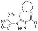 METHYL 1-(4-AMINO-1,2,5-OXADIAZOL-3-YL)-5-(PIPERIDINOMETHYL)-1H-1,2,3-TRIAZOLE-4-CARBOXYLATE 结构式