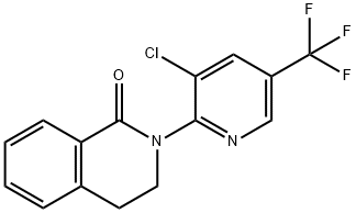 2-[3-CHLORO-5-(TRIFLUOROMETHYL)-2-PYRIDINYL]-3,4-DIHYDRO-1(2H)-ISOQUINOLINONE 结构式