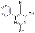 4-Hydroxy-6-phenyl-2-sulfanyl-5-pyrimidinecarbonitrile 结构式