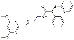N-[2-[(4,6-DIMETHOXYPYRIMIDIN-2-YL)METHYLTHIO]ETHYL]-GAMMA-(PYRIDIN-2-YLTHIO)BENZENEACETAMIDE 结构式