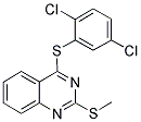 2,5-DICHLOROPHENYL 2-(METHYLSULFANYL)-4-QUINAZOLINYL SULFIDE 结构式