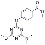 METHYL 4-{[4-(DIMETHYLAMINO)-6-METHOXY-1,3,5-TRIAZIN-2-YL]OXY}BENZOATE 结构式