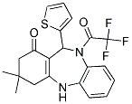 3,3-DIMETHYL-11-THIEN-2-YL-10-(TRIFLUOROACETYL)-2,3,4,5,10,11-HEXAHYDRO-1H-DIBENZO[B,E][1,4]DIAZEPIN-1-ONE 结构式