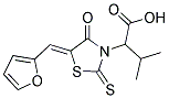 2-(5-FURAN-2-YLMETHYLENE-4-OXO-2-THIOXO-THIAZOLIDIN-3-YL)-3-METHYL-BUTYRIC ACID 结构式