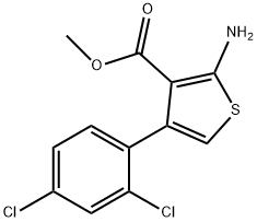 2-氨基-4-(2,4-二氯苯基)噻吩-3-甲酸甲酯 结构式