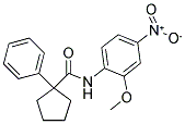 N-(2-METHOXY-4-NITROPHENYL)(PHENYLCYCLOPENTYL)FORMAMIDE 结构式