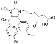 6-(3-(4-BROMOBENZOYL)-2-(3,4-DIMETHOXYPHENYL)-4-HYDROXY-5-OXO-2H-PYRROL-1(5H)-YL)HEXANOIC ACID 结构式