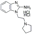 1-(2-PYRROLIDIN-1-YL-ETHYL)-1H-BENZOIMIDAZOL-2-YLAMINE DIHYDROCHLORIDE 结构式