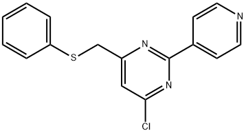 4-Chloro-6-[(phenylsulfanyl)methyl]-2-(4-pyridinyl)pyrimidine 结构式