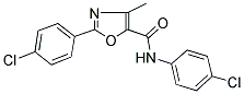 N,2-BIS(4-CHLOROPHENYL)-4-METHYL-1,3-OXAZOLE-5-CARBOXAMIDE 结构式