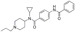 4-BENZAMIDO-N-CYCLOPROPYL-N-(1-PROPYLPIPERIDIN-4-YL)BENZAMIDE 结构式