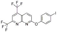 5,7-BIS(TRIFLUOROMETHYL)[1,8]NAPHTHYRIDIN-2-YL 4-IODOPHENYL ETHER 结构式