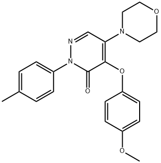 4-(4-METHOXYPHENOXY)-2-(4-METHYLPHENYL)-5-MORPHOLINO-3(2H)-PYRIDAZINONE 结构式